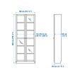 BILLY bookcase with glass-doors