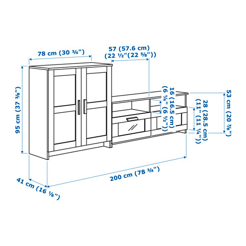 BRIMNES TV storage combination