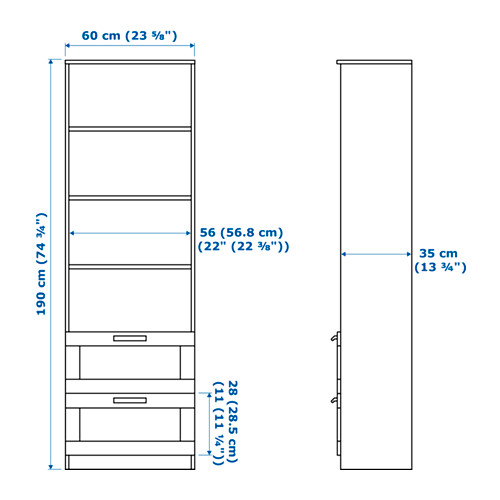 BRIMNES/BURHULT TV storage combination