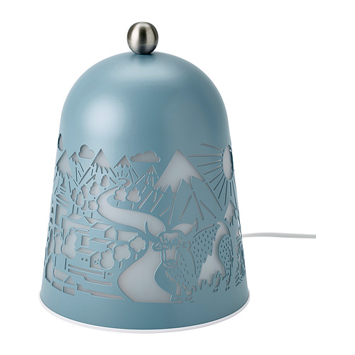 SOLSKUR - LED table lamp, light blue/nickel-plated | IKEA Hong Kong and Macau - E1019002_S4