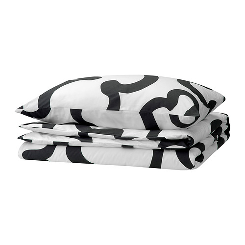 KLIPPBRÄCKA duvet cover and pillowcase