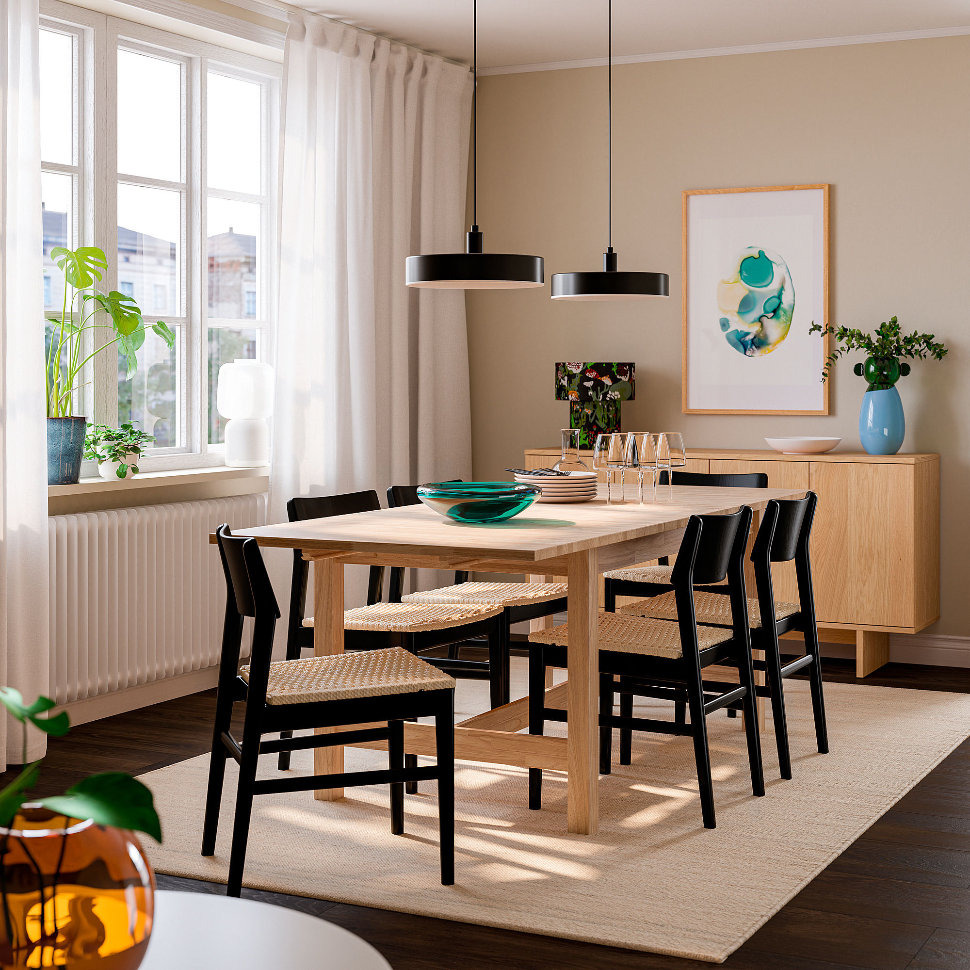 KARSKÄR/SKANSNÄS table and 6 chairs