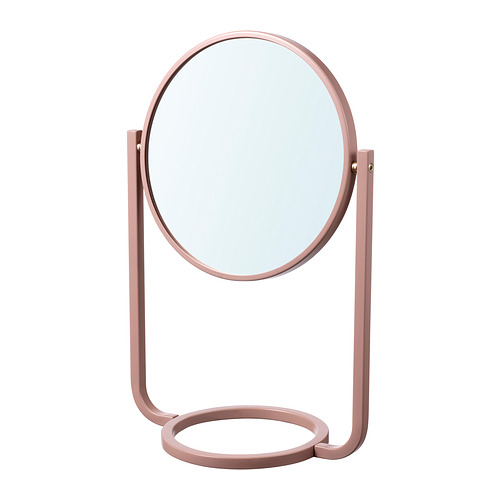 GRANVÅG table mirror, 23x33 cm, pink