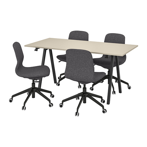 TROTTEN/LÅNGFJÄLL conference table and chairs