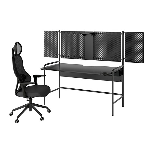 UTKLASSNING/FRÖSKELÅS - 電競檯/椅, 黑色/炭黑色 | IKEA 香港及澳門 - E1019164_S4