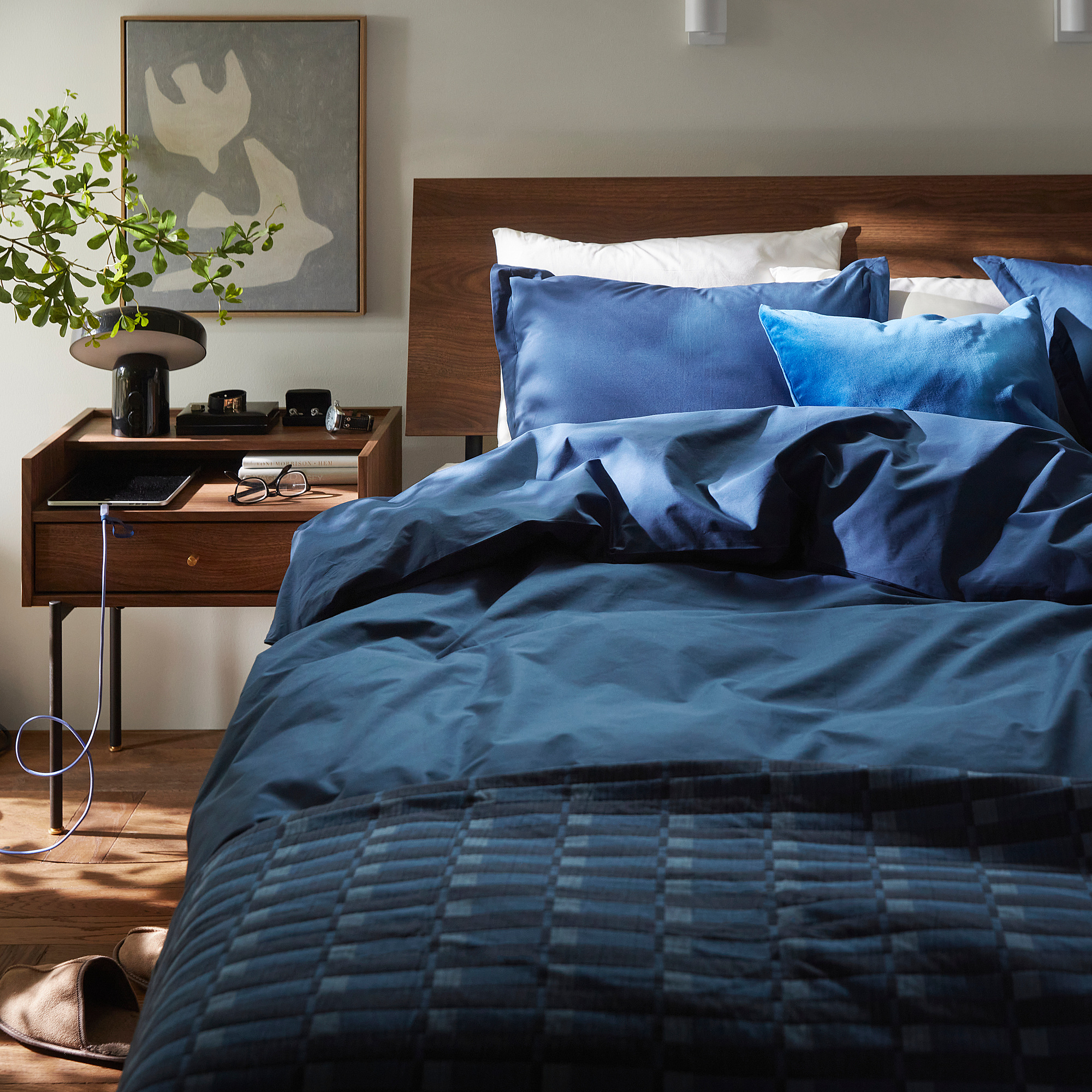 HAMPFLOCKEL duvet cover and 2 pillowcases