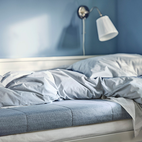 ÅGOTNES foam mattress, firm/light blue, single
