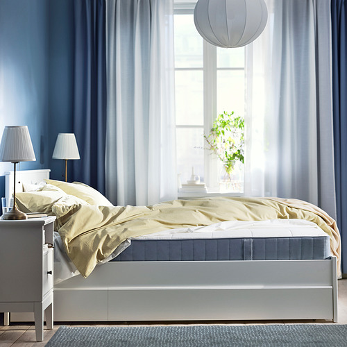 VESTMARKA spring mattress, extra firm/light blue, double