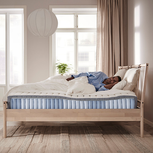 VALEVÅG pocket sprung mattress, extra firm/light blue, single