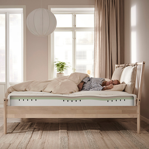 HEMNES bed frame with mattress