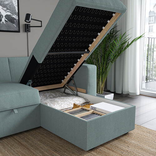 BÅRSLÖV 3-seat sofa-bed with chaise longue