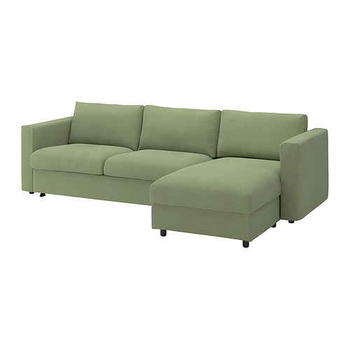 VIMLE - 3-seat sofa-bed with chaise longue, Mosshed grey-green | IKEA Hong Kong and Macau - E1019425_S4