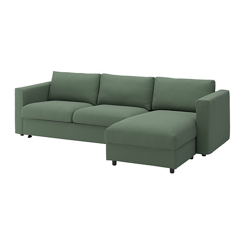 VIMLE - 3-seat sofa-bed with chaise longue, Knäbäck grey-green | IKEA Hong Kong and Macau - E1019423_S4