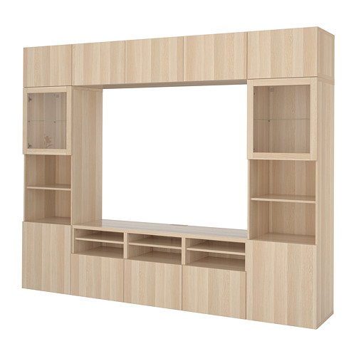 BESTÅ TV storage combination/glass doors