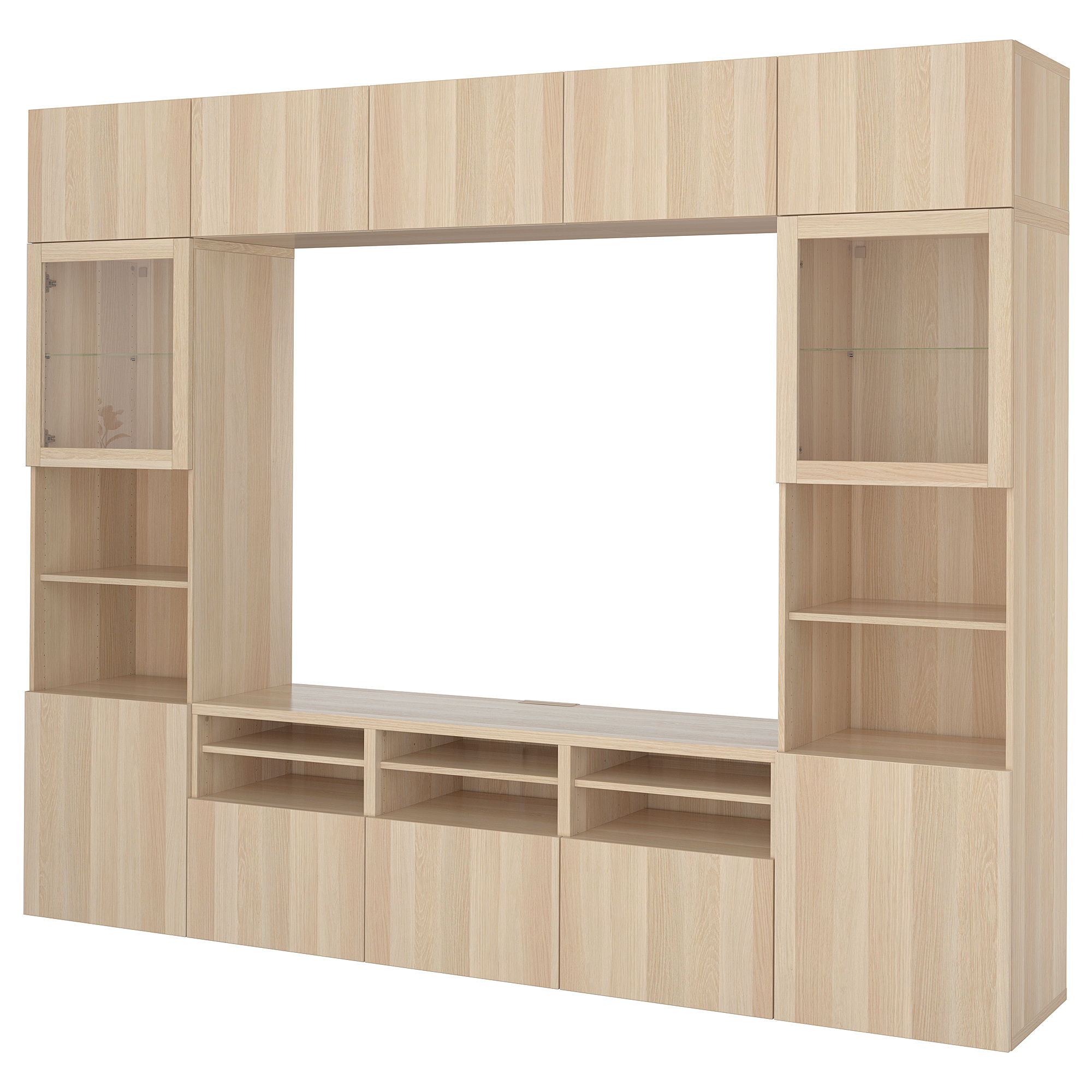 BESTÅ TV storage combination/glass doors