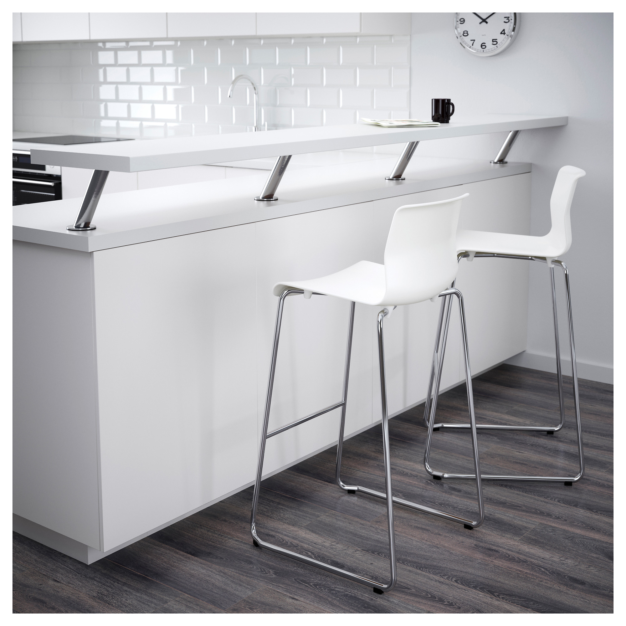 GLENN bar  stool  white chrome plated IKEA  Hong Kong 