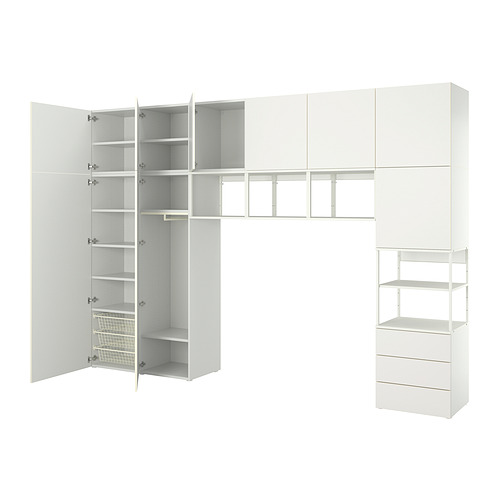 PLATSA wardrobe with 9 doors+3 drawers