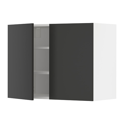 METOD wall cabinet with shelves/2 doors