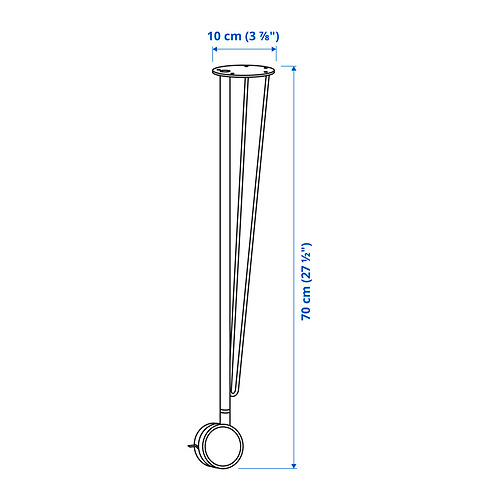 KRILLE leg with castor