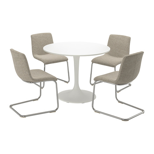 LUSTEBO/DOCKSTA table and 4 chairs