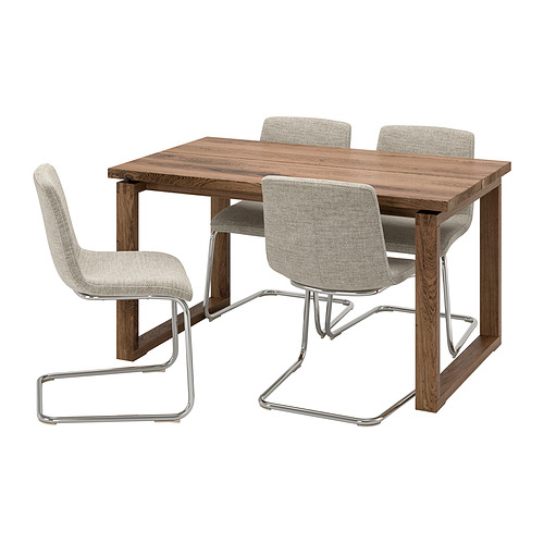 LUSTEBO/MÖRBYLÅNGA table and 4 chairs