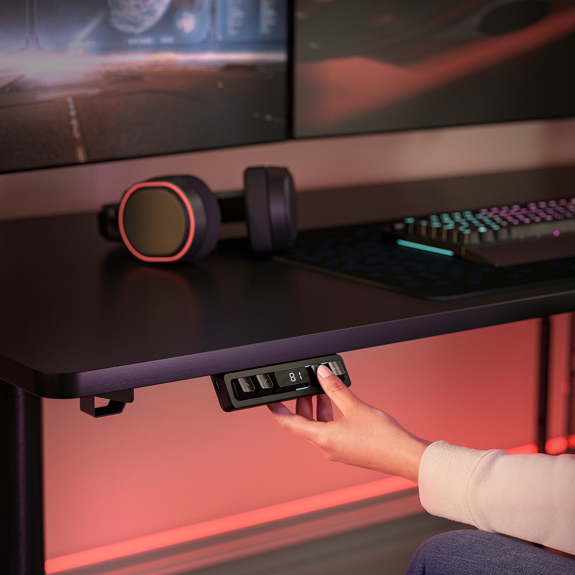 MÅLOMRÅDE gaming desk sit/stand