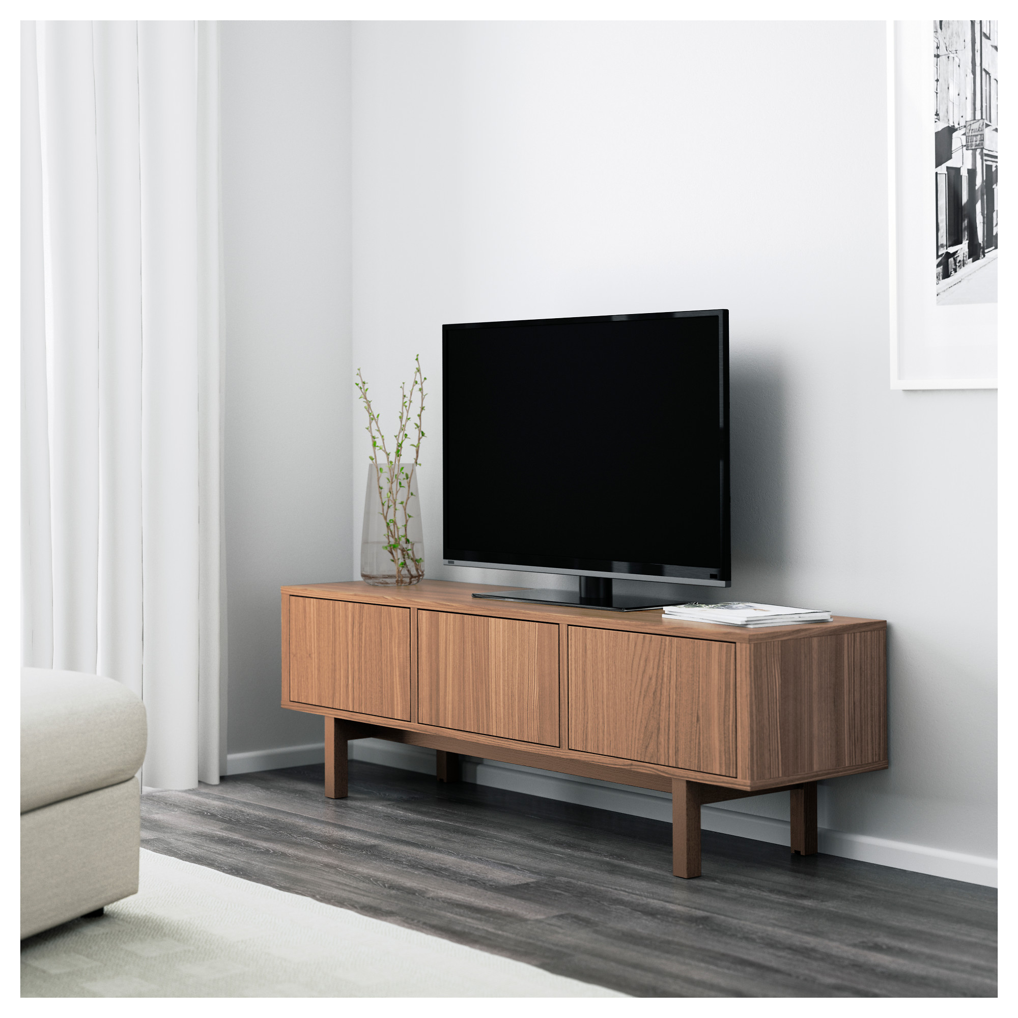 Stockholm Tv Bench Walnut Veneer Ikea Hong Kong