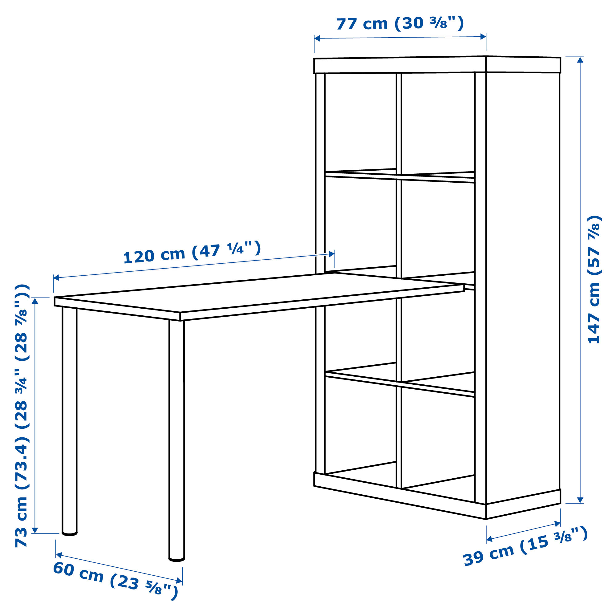 KALLAX desk combination, white IKEA Hong Kong and Macau