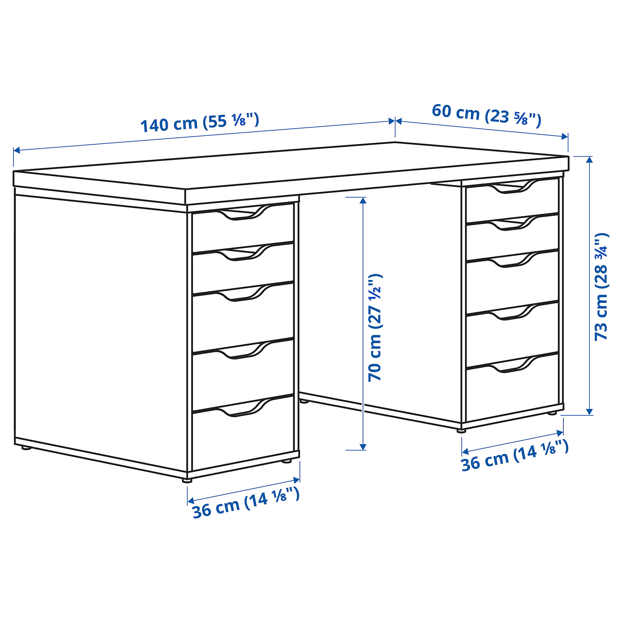 ALEX/LAGKAPTEN desk