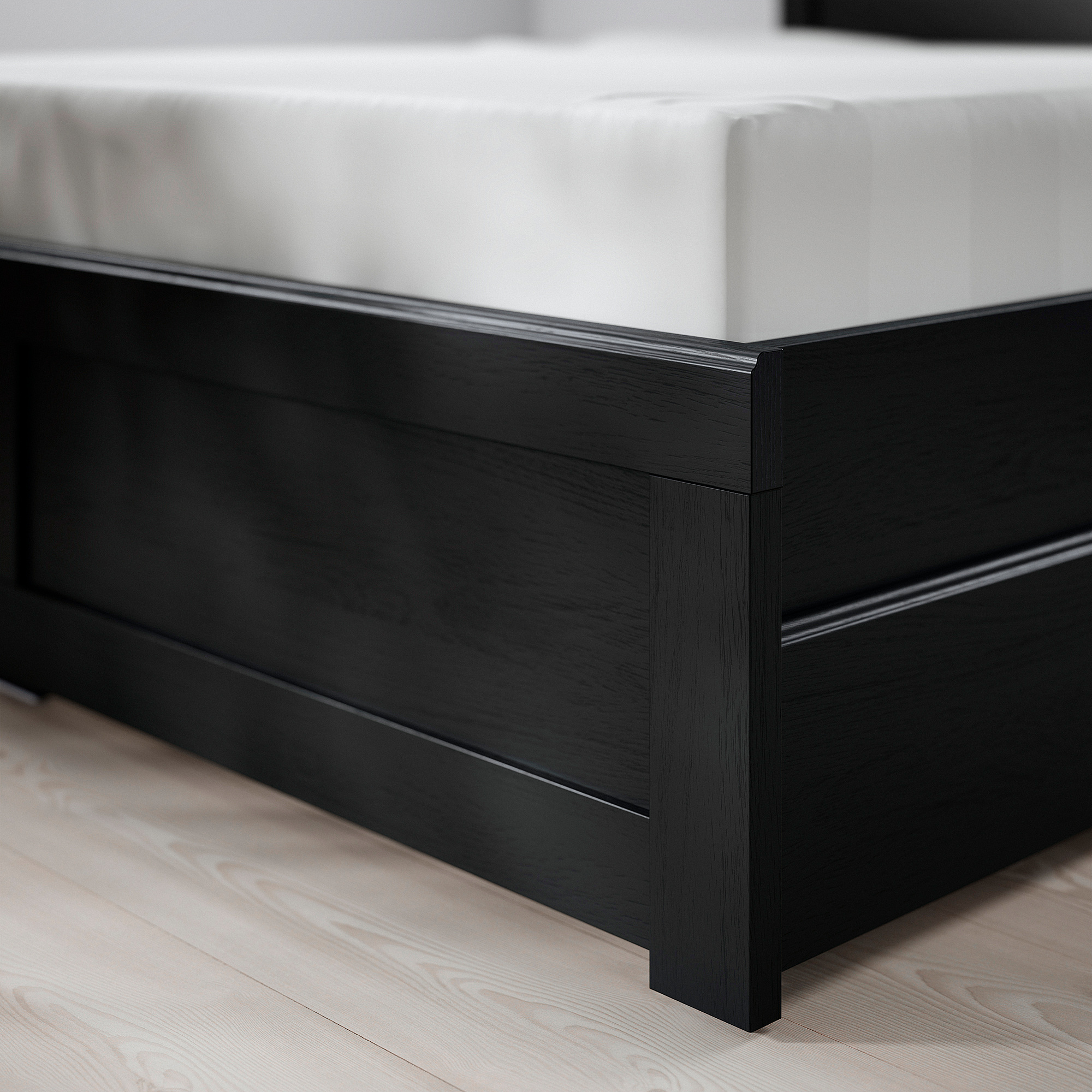 FÅGELFJÄLLET bed frame with 2 storage boxes