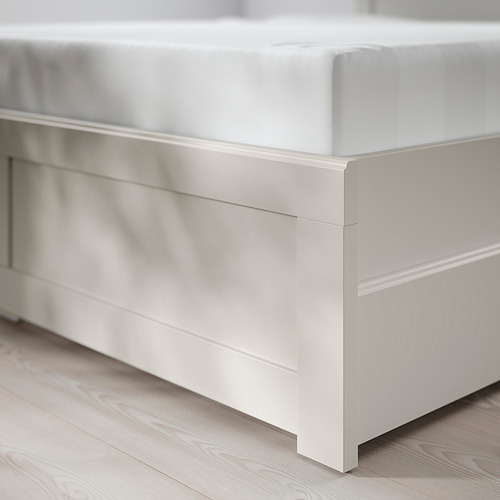 FÅGELFJÄLLET bed frame with 2 storage boxes