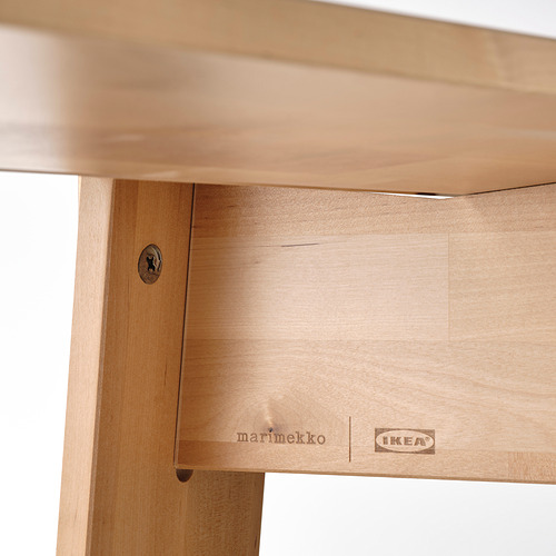 BASTUA bench, 74x34x46 cm, solid birch
