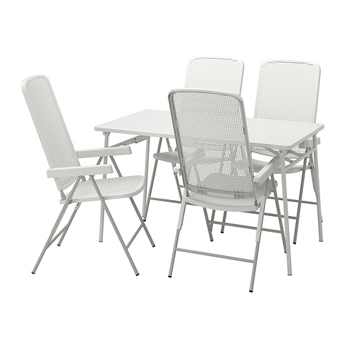 TORPARÖ table+4 reclining chairs, outdoor