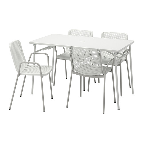 TORPARÖ table+4 chairs w armrests, outdoor