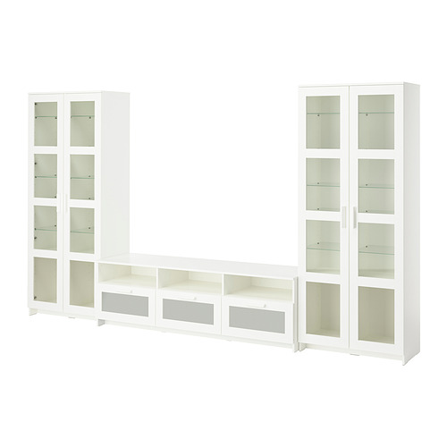 BRIMNES - TV storage combination/glass doors, white, 340x41x190 cm | IKEA Hong Kong and Macau - PE988559_S4