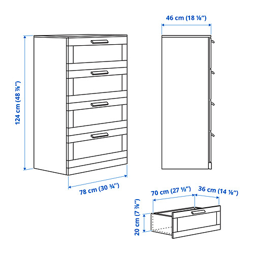 BRIMNES chest of 4 drawers