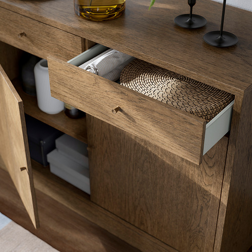 TONSTAD storage comb w sliding glass doors