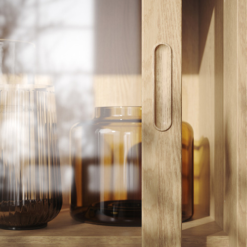 TONSTAD cabinet with sliding glass doors