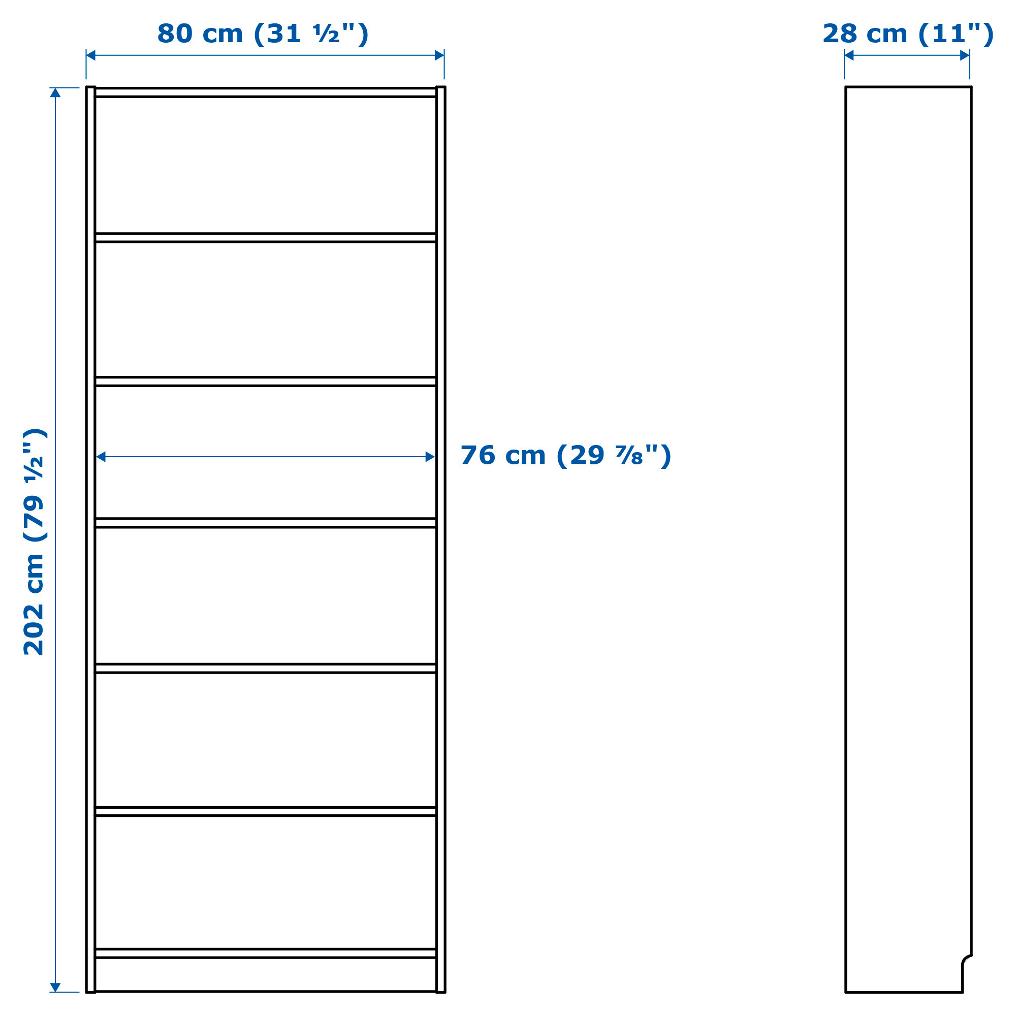 BILLY TV storage combination