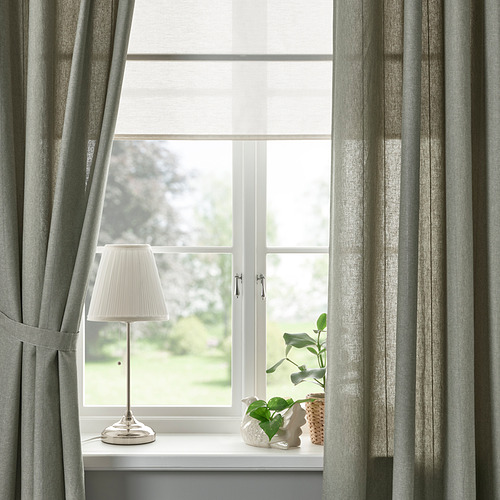 LENDA curtains with tie-backs, 1 pair