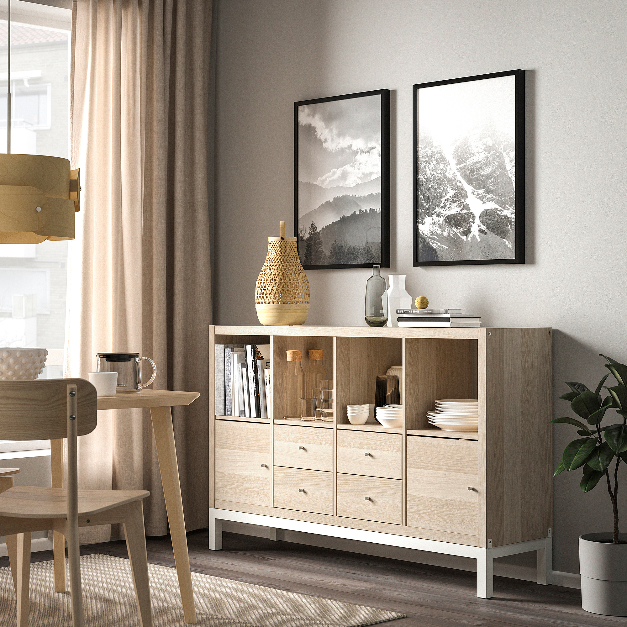 KALLAX shelving unit with underframe