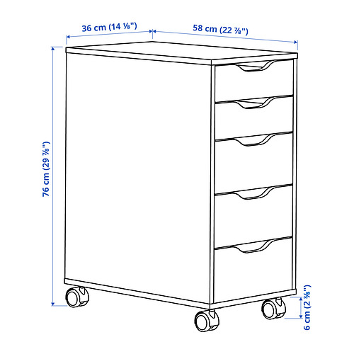 ALEX drawer unit on castors