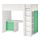 SMÅSTAD - loft bed, white green/with desk with 4 drawers | IKEA Hong Kong and Macau - PE798332_S1