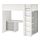 SMÅSTAD - 高架床, white grey/with desk with 4 drawers | IKEA 香港及澳門 - PE798330_S1
