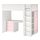 SMÅSTAD - 高架床, white pale pink/with desk with 4 drawers | IKEA 香港及澳門 - PE798329_S1