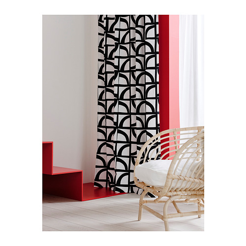 VINTEROXBÄR curtains, 1 pair