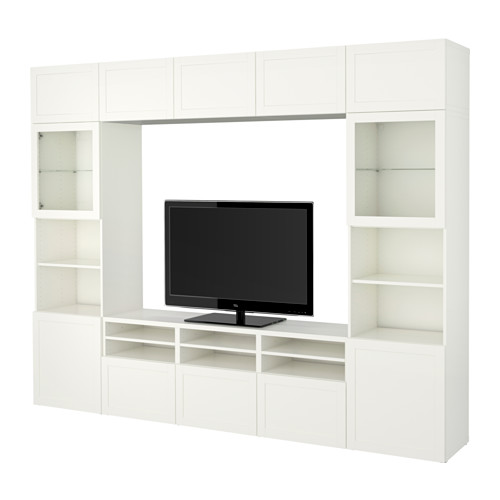 BESTÅ TV storage combination/glass doors