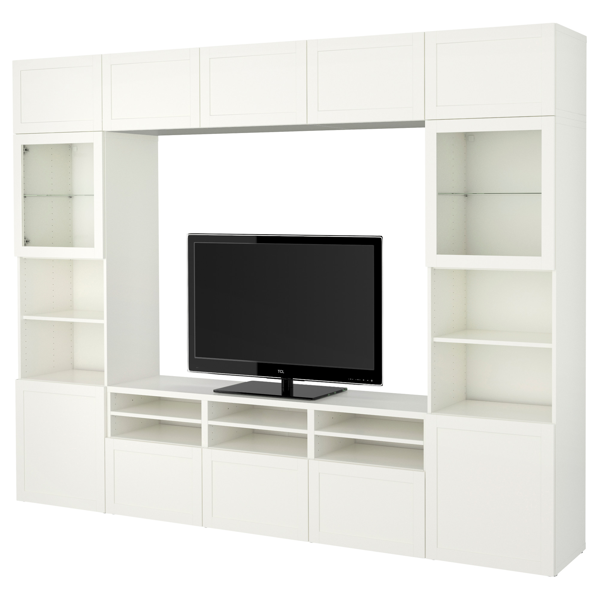 BESTÅ TV storage combination/glass doors