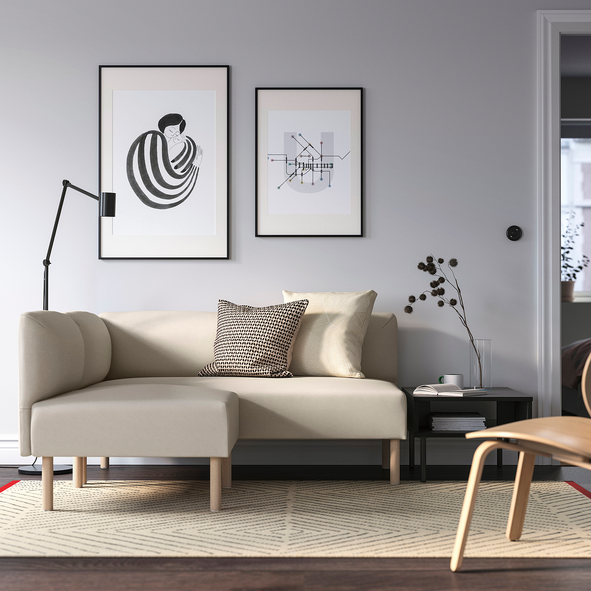 LILLEHEM modular corner sofa, 2-seat