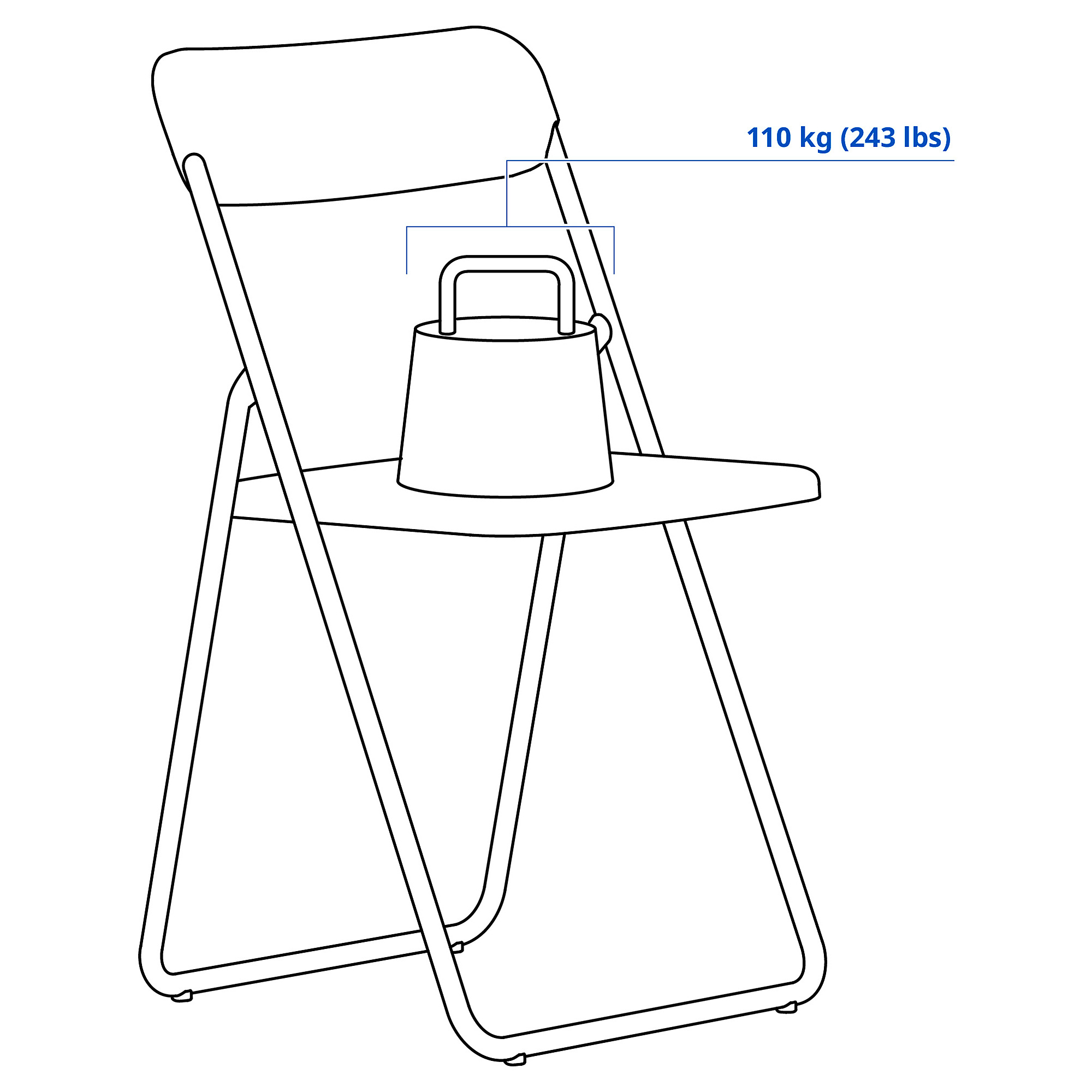 VIHALS folding chair